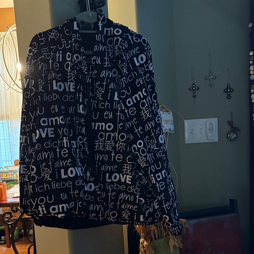 Black and White Graphic Women's Jacket
